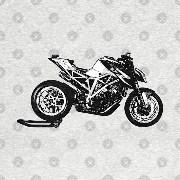 Super Duke Bike Black and White Color by KAM Std